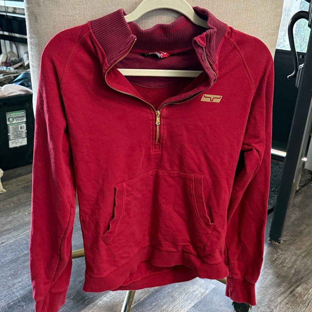 Kimes Ranch Red Zip-Up Sweater